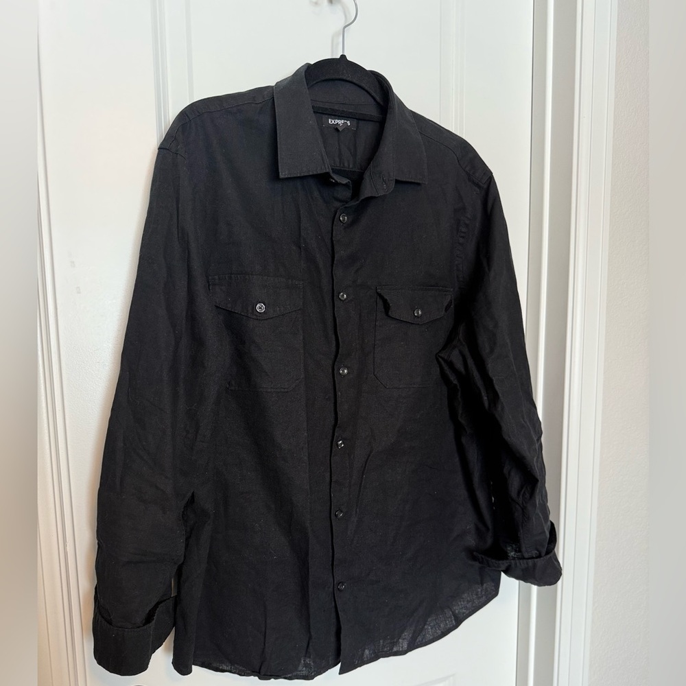 Express Black Men's Shirt Jacket